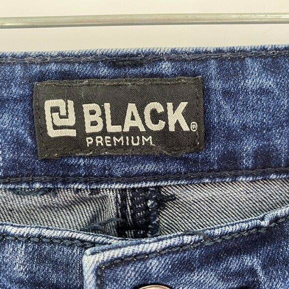 CJ Black Premium Womens Moto Jeans Skinny Flex Bleach Dots Blue Distressed 30x30 - Picture 3 of 8